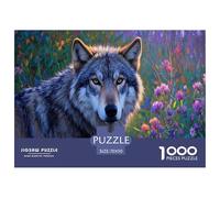 North American Grey Lobo1000 Pieces Jigsaw Puzzles for Adults EduGatoional Games Fun and Challenging Home Decors Great Regalo Idea70x50cm/1000pcs