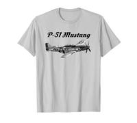 North American P-51 Mustang WW2 / WWII Avión militar P51 Camiseta
