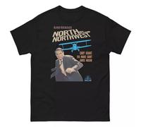 North by Northwest tee Hitchcock Classic Movie Vintage T-Shirt Black S