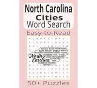 North Carolina Cities Word Search: Word Search Puzzles with Easy-to-Read Print about North Carolina Cities | 6x9 inches | 110 pages | 50+ Puzzles...Gifts, Vacations & Holidays