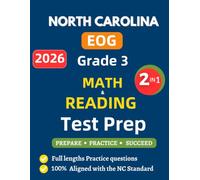 North Carolina EOG Grade 3 Test Prep: Complete Mathematics and Reading practice workbook for 3rd grade Standards Aligned Questions and full length
