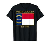 North Carolina Flag 12th US State 1789 North Carolina Native Camiseta