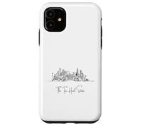 North Carolina Home Black Skyline Travel Art Souvenir Carcasa para iPhone 11