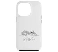 North Carolina Home Black Skyline Travel Art Souvenir Carcasa para iPhone 13 Pro