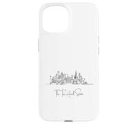 North Carolina Home Black Skyline Travel Art Souvenir Carcasa para iPhone 15