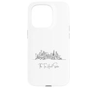 North Carolina Home Black Skyline Travel Art Souvenir Carcasa para iPhone 15 Pro