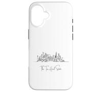 North Carolina Home Black Skyline Travel Art Souvenir Carcasa para iPhone 16