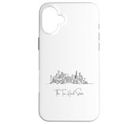 North Carolina Home Black Skyline Travel Art Souvenir Carcasa para iPhone 16 Plus