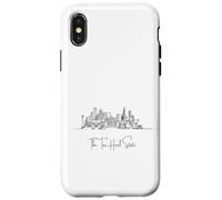 North Carolina Home Black Skyline Travel Art Souvenir Carcasa para iPhone X/XS