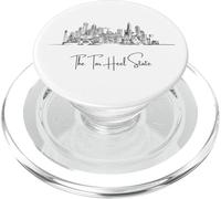 North Carolina Home Black Skyline Travel Art Souvenir PopSockets PopGrip para MagSafe