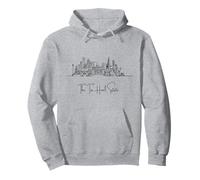 North Carolina Home Black Skyline Travel Art Souvenir Sudadera con Capucha