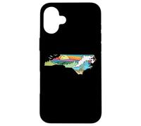 North Carolina Outdoors Retro Nature Lover Graphic Carcasa para iPhone 16 Plus