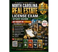 North Carolina Real Estate License Exam Study Guide 2026-2027: Get Ready in 2 Weeks | Complete 4-in-1 Broker Prep with 2,100 Exam-Style Practice Items, 15 Full Simulations, 20 Video, 500 Flashcards