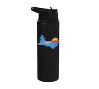 North Carolina Smoky Mountains Vintage Blue Ridge Stainless Steel Insulated Water Bottle