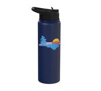 North Carolina Smoky Mountains Vintage Blue Ridge Stainless Steel Insulated Water Bottle