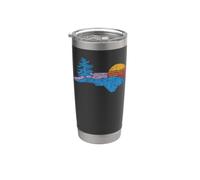 North Carolina Smoky Mountains Vintage Blue Ridge Vaso térmico de acero inoxidable de doble pared
