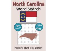 North Carolina Word Search Puzzle Book: Word Search with Easy to Read Print about North Carolina cities, plant life, wildlife and more | 6x9 inches, ... Gifts for Vacations, Holidays & Free Times
