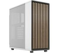 Fractal Design Caja North Chalk White - Frente roble, laterales malla, 2 ventiladores 140 mm, USB-C