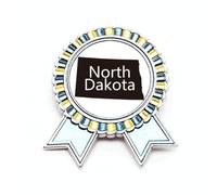 North Dakota America USA - Broche con diseño de mapa de Estados Unidos, medalla para ganador del premio, Medium, Metal