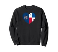 North Dakota and Panama Flags: Heart Shaped Unity Sudadera