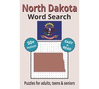 North Dakota Word Search Puzzle Book: Word Search with Easy to Read Print about North Dakota cities, plant life, wildlife and more | 6x9 inches, 110 ... Gifts for Vacations, Holidays & Free Times