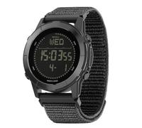 NORTH EDGE LITECORE - Reloj digital para hombre, 42 g, ligero, sin aplicación, podómetro con brújula, cronómetro, temporizador de cuenta regresiva, retroiluminación EL, resistente al agua hasta 50 m