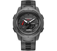 NORTH EDGE MARS3 - Reloj deportivo digital para hombre con carcasa de fibra de carbono, solo 55 g, resistente al agua hasta 50 m, cronómetro 1/100 s, cuenta atrás, hora mundial y retroiluminación LED