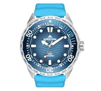 NORTH EDGE Reloj de buceo con energía solar para mujer y hombre, resistente al agua hasta 300 m, esfera luminosa, bisel unidireccional, reloj deportivo, Azul, Deporte