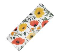 North Macedonia Poppy Beauty Summer Flower - Tapete de yoga lavable de goma natural antideslizante, grosor de 1 mm con tapete de yoga para ejercicio, 180 x 66 cm, para mujer