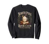 North Pole Book Club Christmas Reading Hot Cocoa Graphic Sudadera
