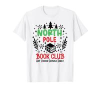 North Pole Book Club Hot Cocoa Christmas Reading Bookish Era Camiseta