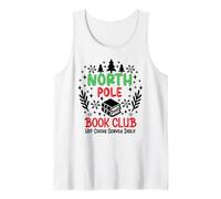 North Pole Book Club Hot Cocoa Christmas Reading Bookish Era Camiseta sin Mangas