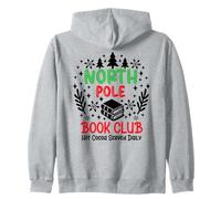 North Pole Book Club Hot Cocoa Christmas Reading Bookish Era Sudadera con Capucha