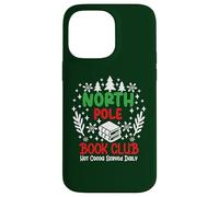North Pole Book Club Hot Cocoa Christmas Reading Era Bookish Carcasa para iPhone 14 Pro MAX