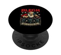 North Pole Deathcore Tour 25 Metal Blegh Santa Navidad PopSockets PopGrip Adhesivo