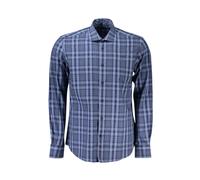 North Sails - Camisa azul de algodn con estampado de cuadros - Shirts - Hombre - Azul - XL -