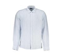 North Sails - Camisa de Lino a Rayas Azul Claro - Shirts - Hombre - Azul - M -