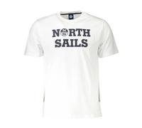 North Sails - Camiseta blanca elegante con estampado - Tops - Hombre - Blanco - XL -