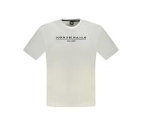 North Sails - Camiseta de Algodón Blanca para Hombre con Estampado Llamativo - Tops - Hombre - Blanco - 2XL -