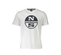 NORTH SAILS Camiseta de algodón blanco con estampado distintivo para hombre