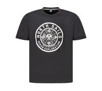 North Sails - Camiseta Negra de Algodón para Hombre - Tops - Hombre - Negro - M -