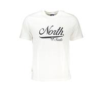 North Sails - Camiseta de algodón de manga corta con estampado - Tops - Hombre - Blanco - S -