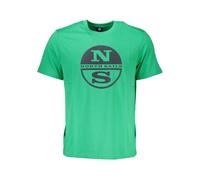 North Sails - Camiseta de algodón verde con estampado de logo - Tops - Hombre - Verde - L -