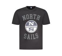 North Sails - Camiseta de Hombre de Algodón Negro Aventura - Tops - Hombre - Negro - L -