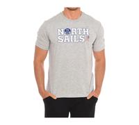 North Sails - Camiseta de manga corta con acabado acanalado - Tops - Hombre - Gris - M -