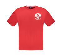 North Sails - Camiseta de algodón roja - Tops - Hombre - Rojo - 2XL -
