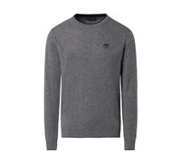 North Sails - Jersey cuello redondo gris con ribete contrastado - Knitwear - Hombre - Gris - 2XL -
