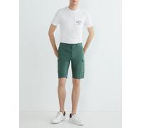 North Sails Pantalón bermuda de hombre cargo regular. Verde 32