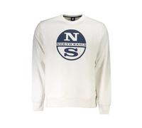 North Sails - Sudadera de Algodón Cepillado con Estampado de Logotipo - Knitwear - Hombre - Blanco - M -