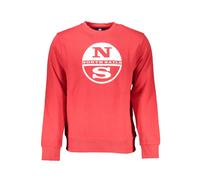 North Sails - Sudadera de Algodón Cepillado con Logo Estampado - Sweatshirts & Hoodies - Hombre - Rojo - M -